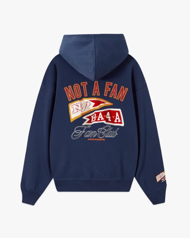 NOT A FAN HOODIE NAVY sold by Nude Project
