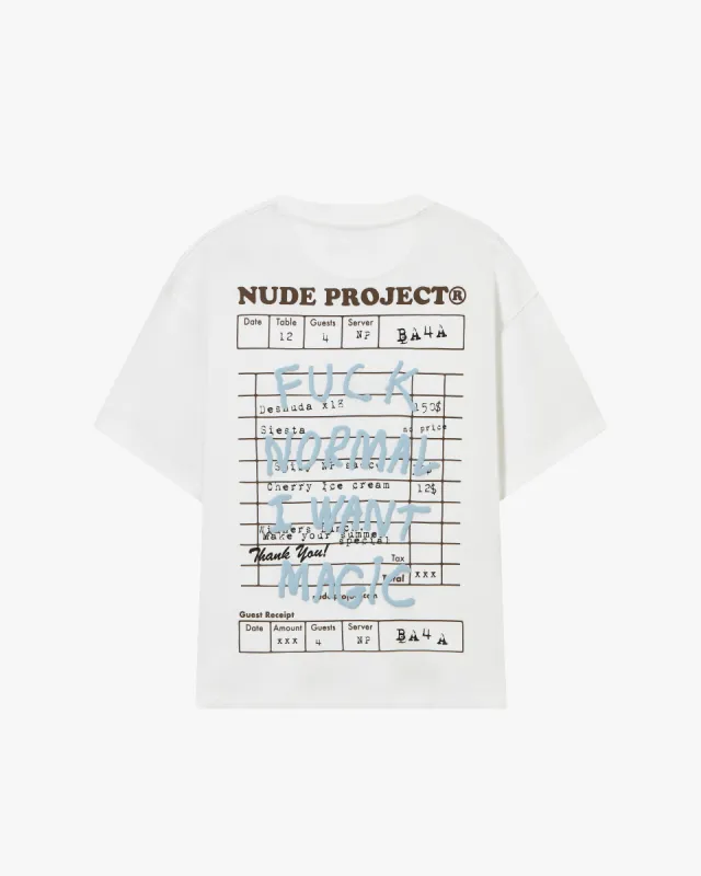 FUCK NORMAL TEE WHITE sold by Nude Project