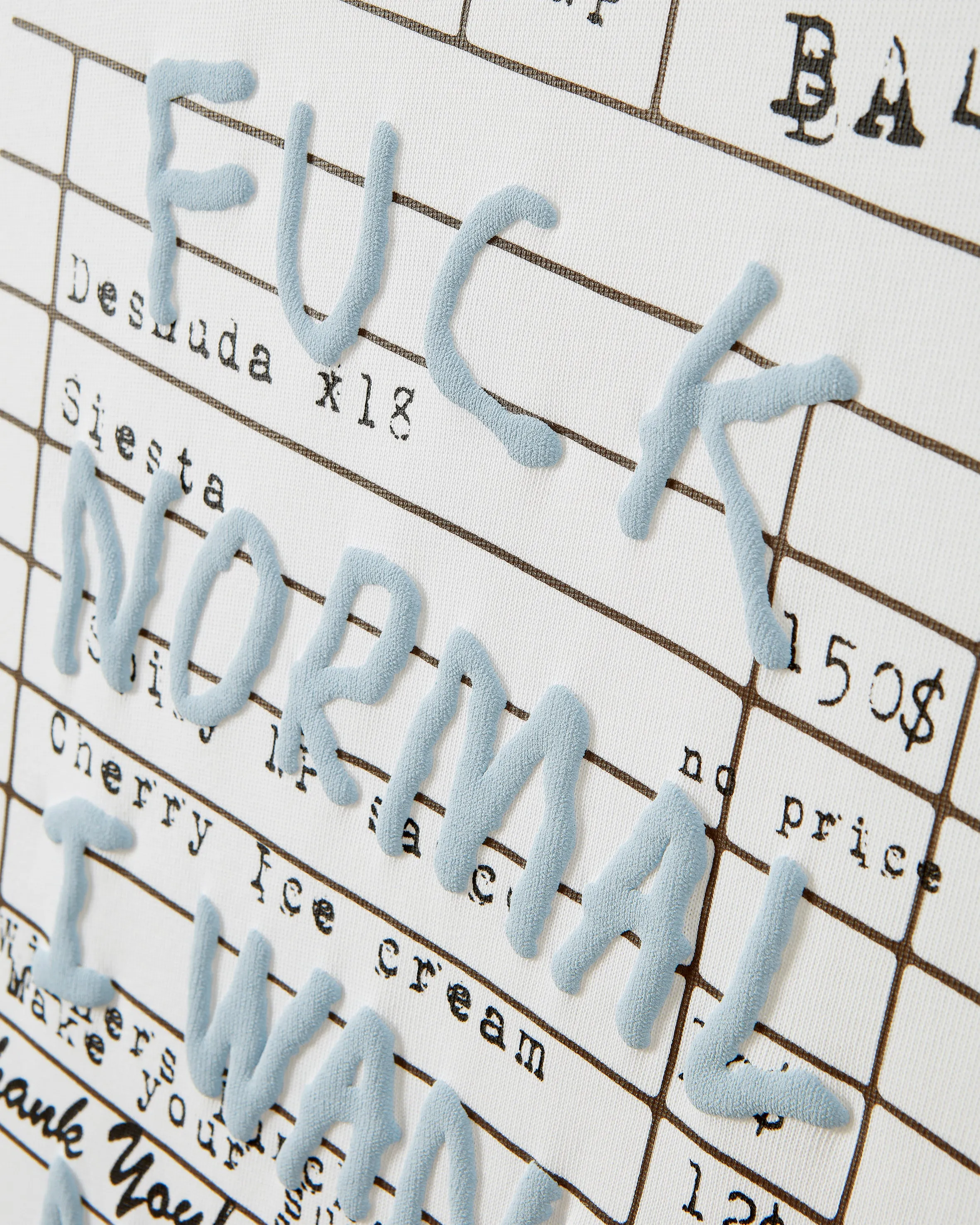 FUCK NORMAL TEE WHITE sold by Nude Project product image thumbnail 5