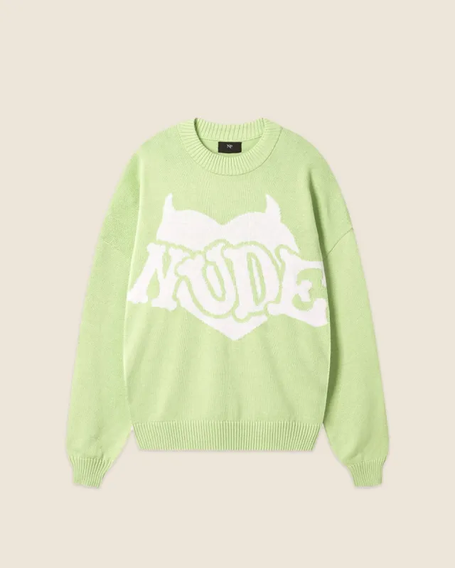 DEVIL KNIT SWEATER LIME sold by Nude Project