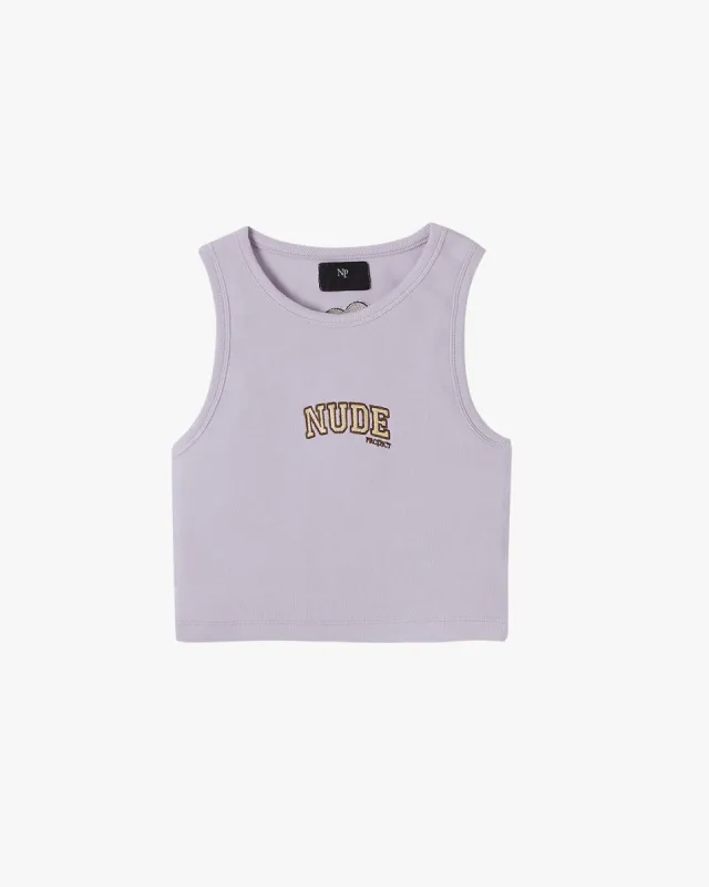 VARSITY TOP PURPLE sold by Nude Project