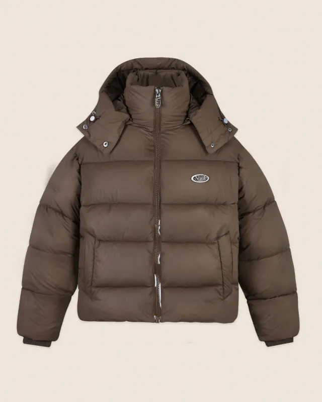 Og*Puffer Jacket Brown sold by Nude Project