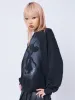 Unworldly Black Graphic Sweatshirt sold by Minga London