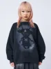 Unworldly Black Graphic Sweatshirt sold by Minga London