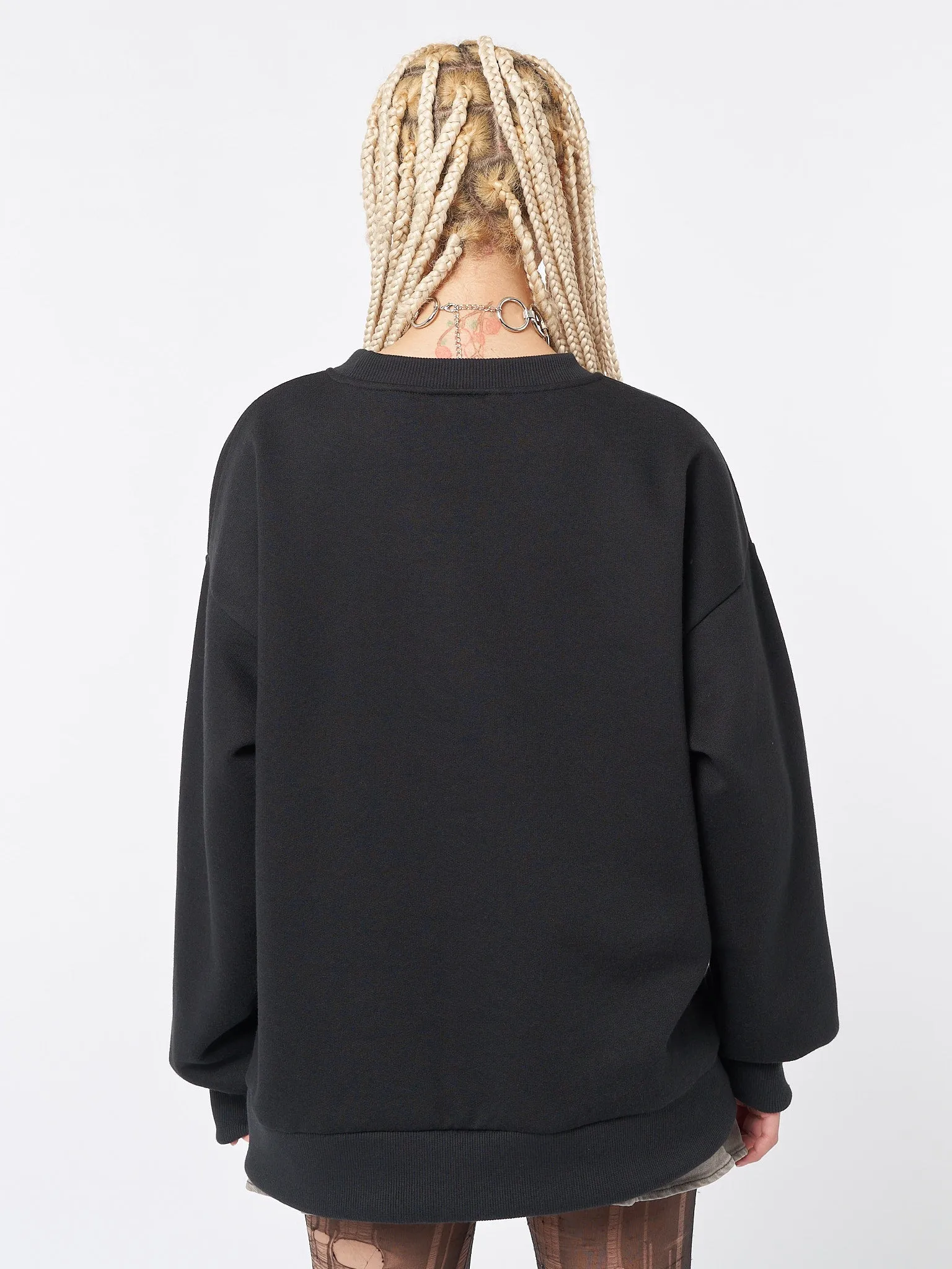 Overthinker Black Lace Up Sweatshirt sold by Minga London product image thumbnail 4