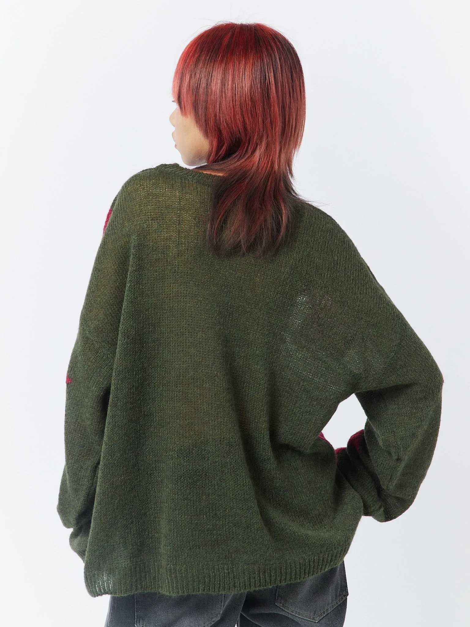 Interstellar Star Pink Khaki Knit Sweater sold by Minga London product image thumbnail 5