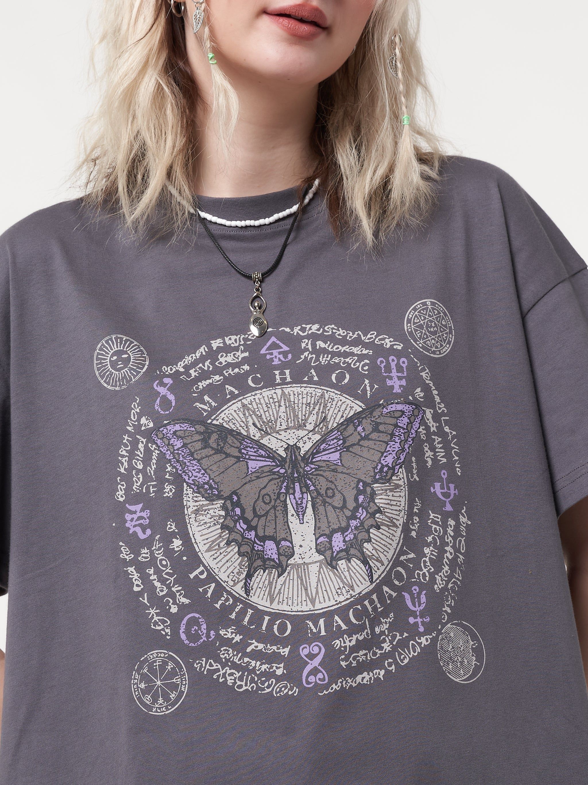 Ancient Butterfly Charcoal Grey T-shirt sold by Minga London product image thumbnail 2