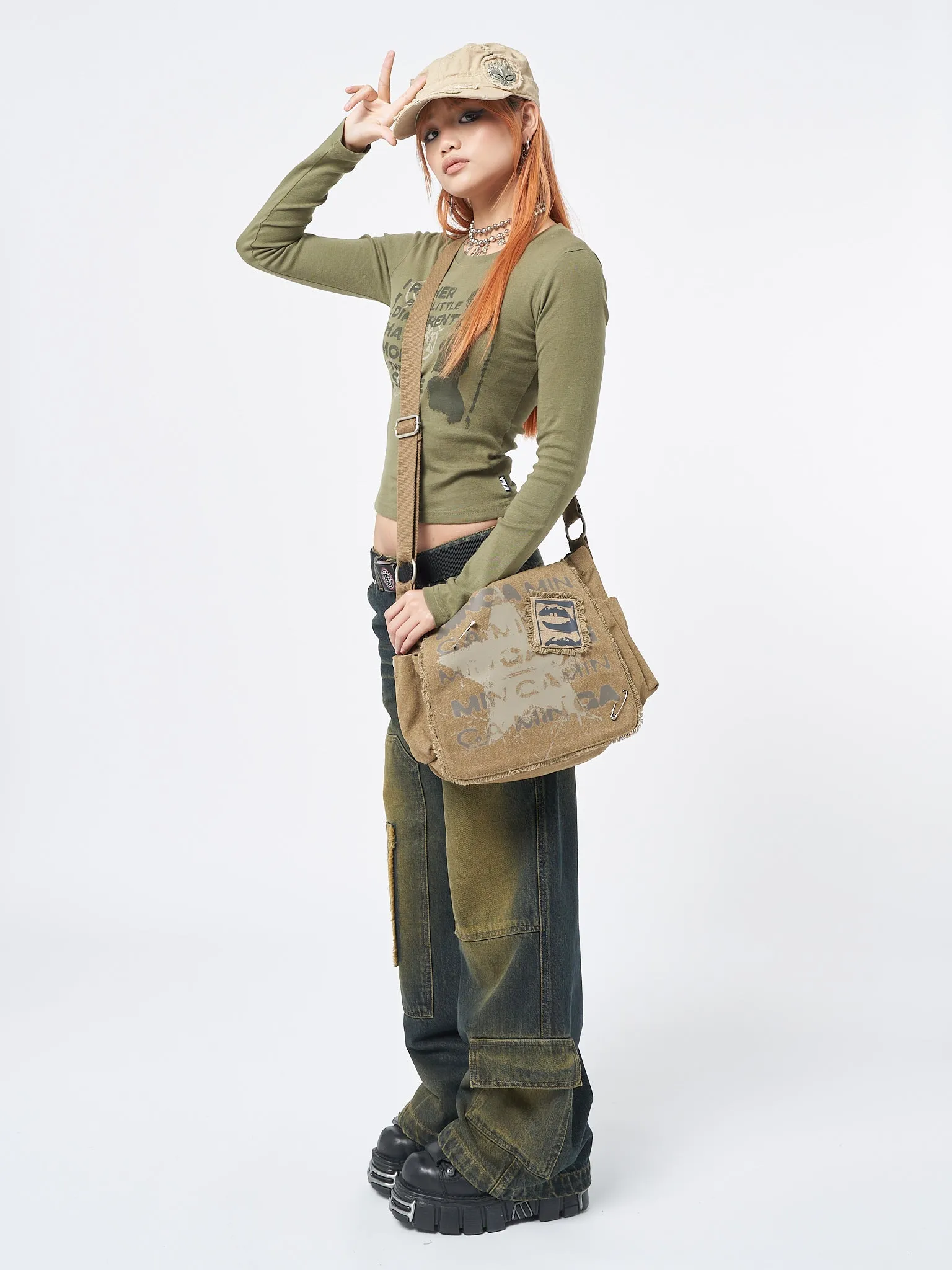 Minga London ふわふわキャンバス メッセンジャーバッグ Minga Star Canvas Messenger Bag | Parallel