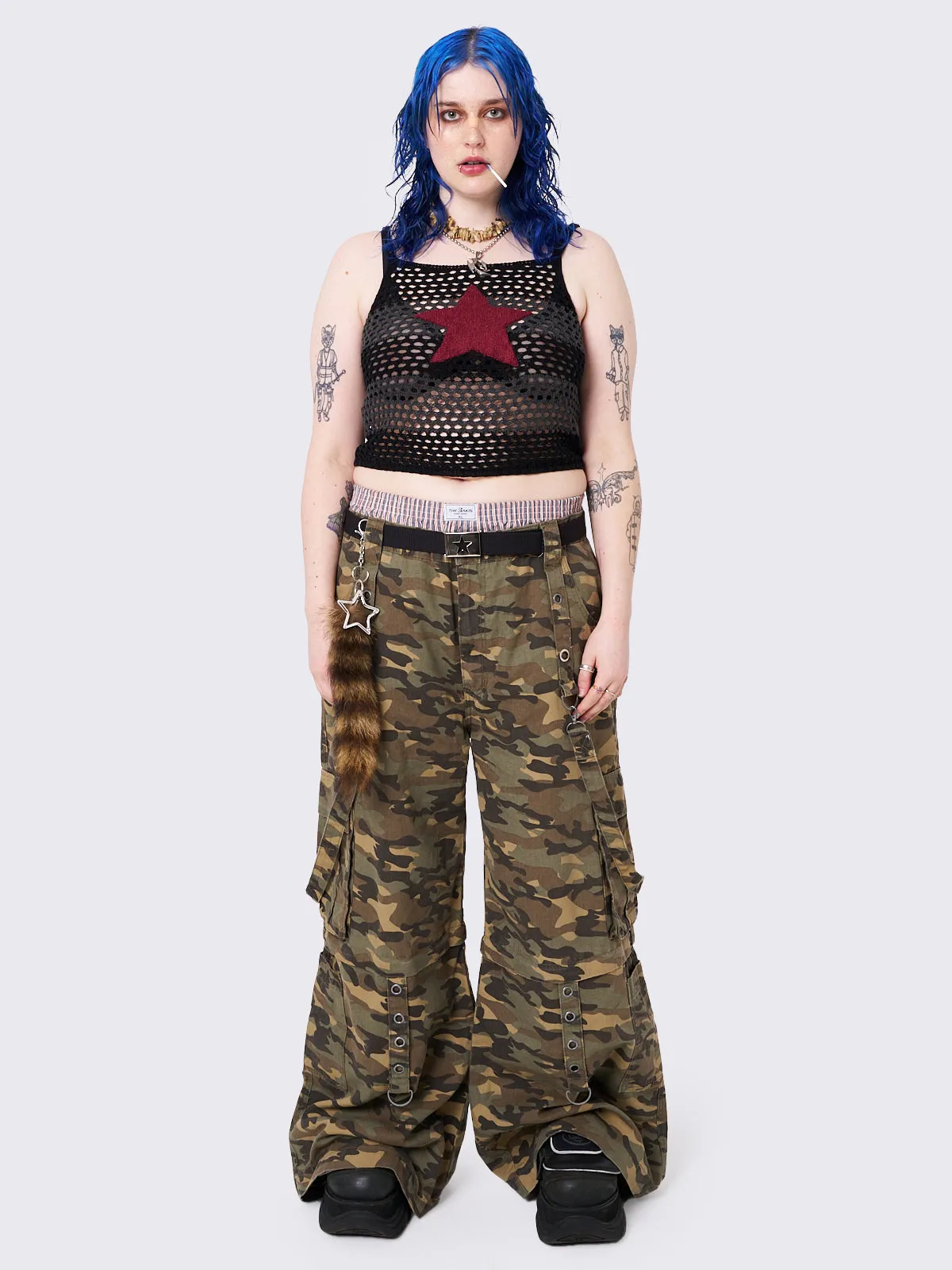Minga London Trek Camo Wide Leg Cargo Pants | Parallel