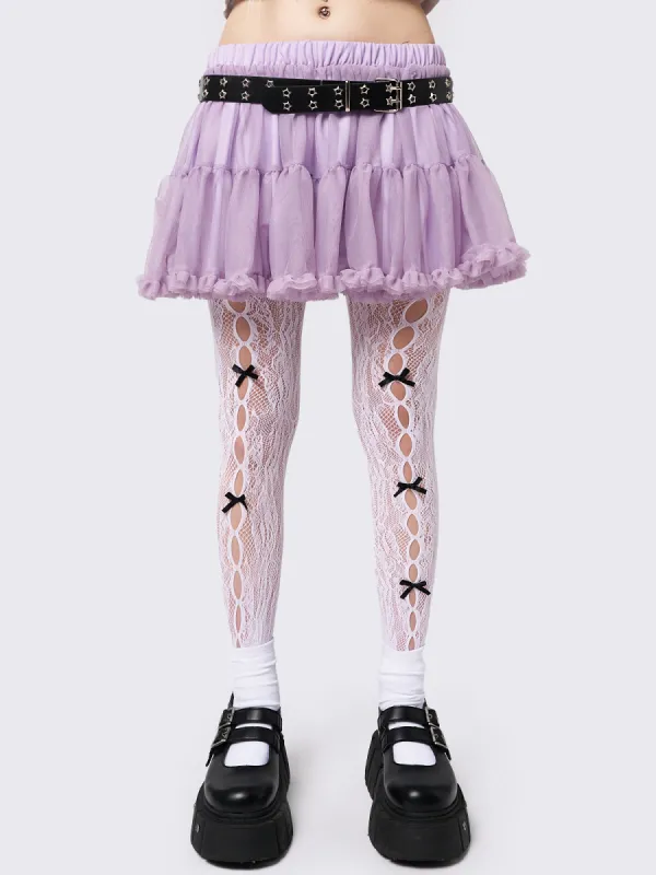 Lila Chiffon Tutu Mini Skirt sold by Minga London