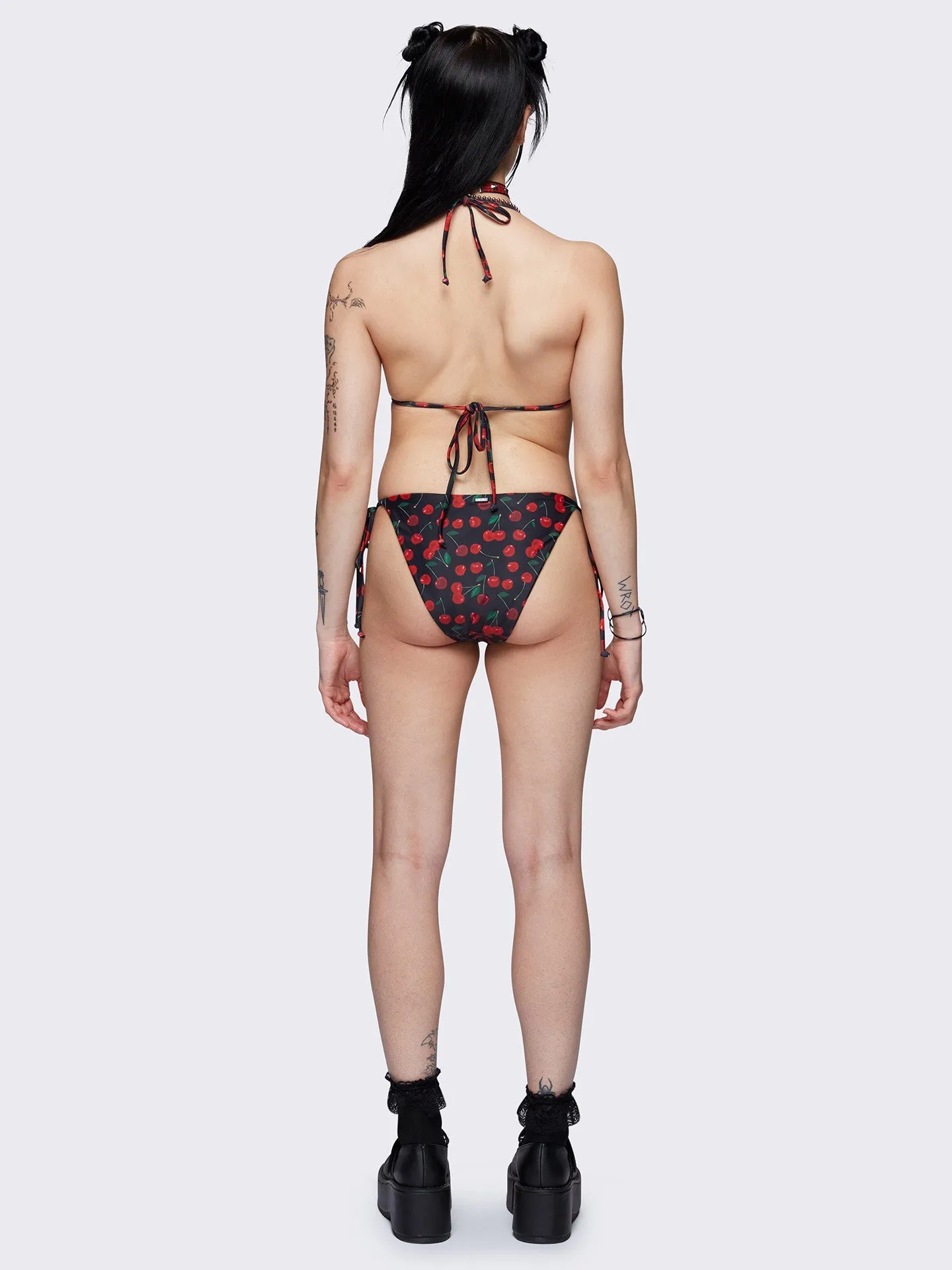 Cherry Bomb Tie Side Bikini Bottoms sold by Minga London product image thumbnail 5