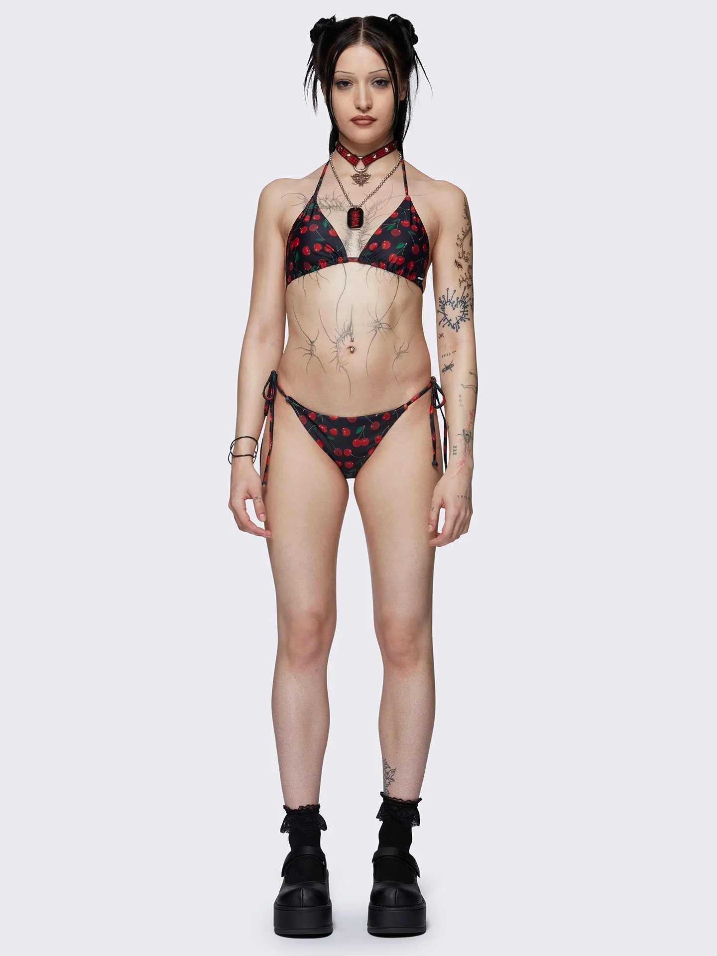Cherry Bomb Tie Side Bikini Bottoms sold by Minga London product image thumbnail 3