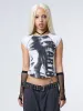 Illusion Graphic Capped Sleeves Tee sold by Minga London