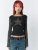 Lost Star Green Black Striped Long Sleeve Top sold by Minga London