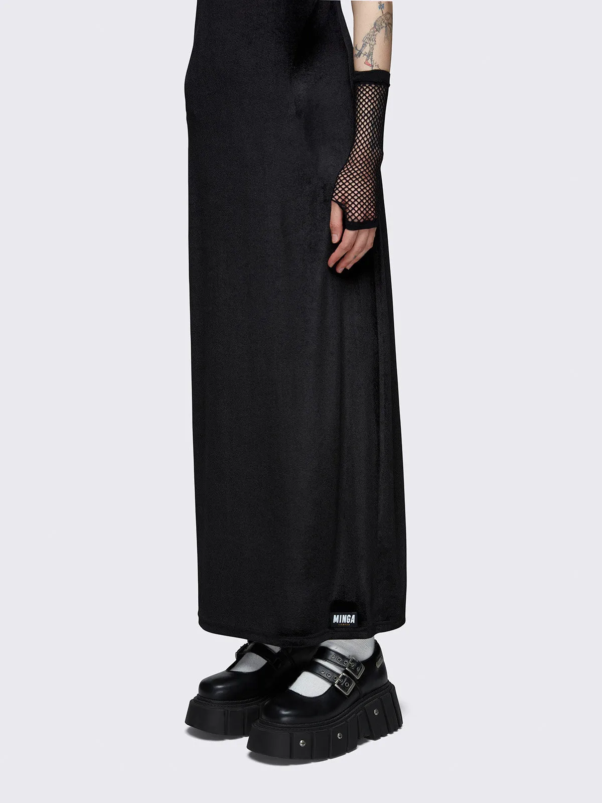 Elenora Velvet Maxi Dress sold by Minga London product image thumbnail 3