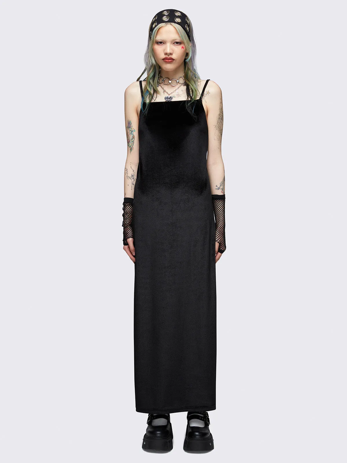 Elenora Velvet Maxi Dress sold by Minga London