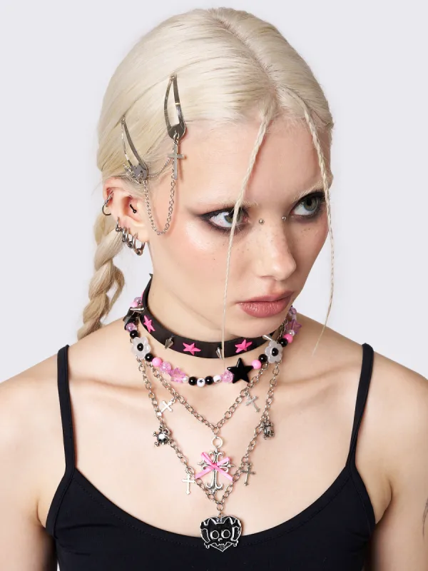 Skeletal Passion Multichain Necklace Set sold by Minga London