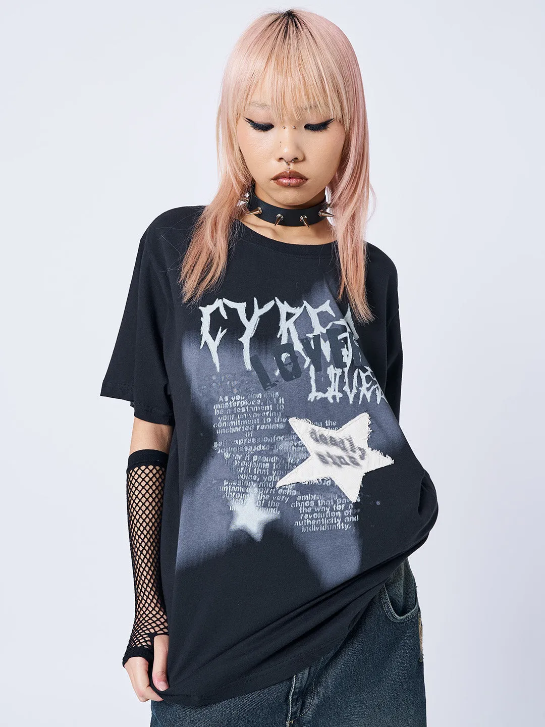 Lost Lover Black Graphic T-shirt sold by Minga London product image thumbnail 5