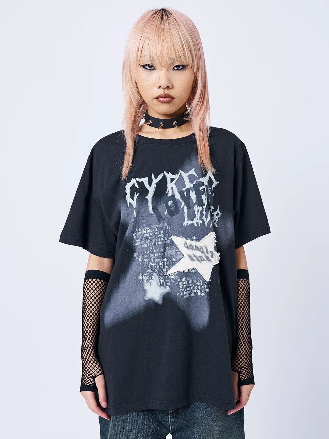 Lost Lover Black Graphic T-shirt sold by Minga London product image thumbnail 3