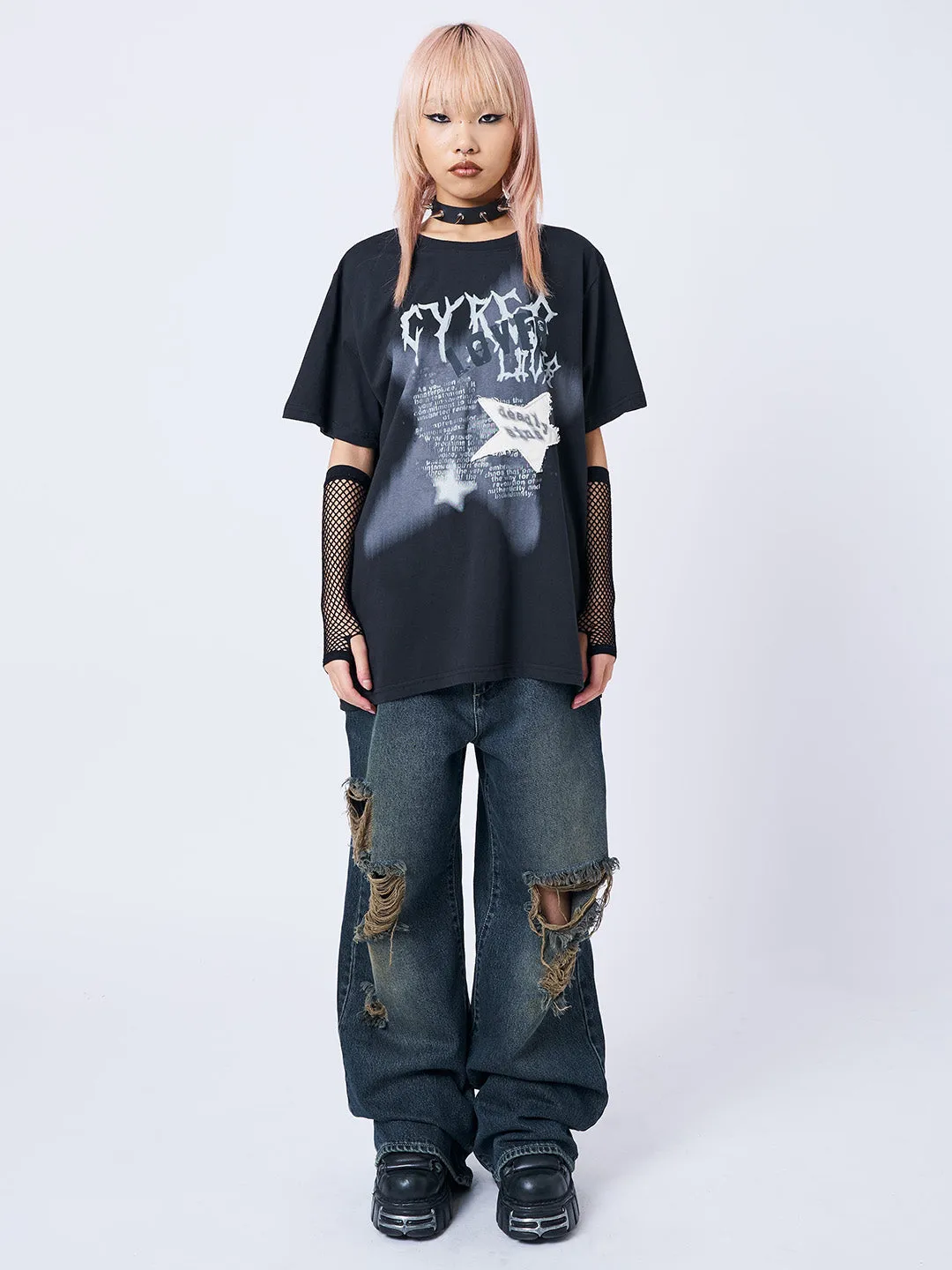 Lost Lover Black Graphic T-shirt sold by Minga London product image thumbnail 2