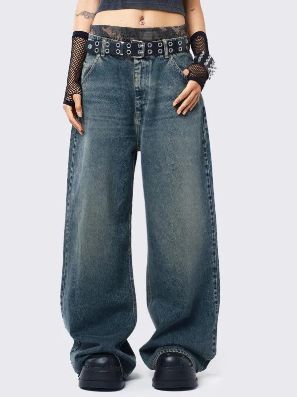 Echo Overdye Baggy Jeans sold by Minga London
