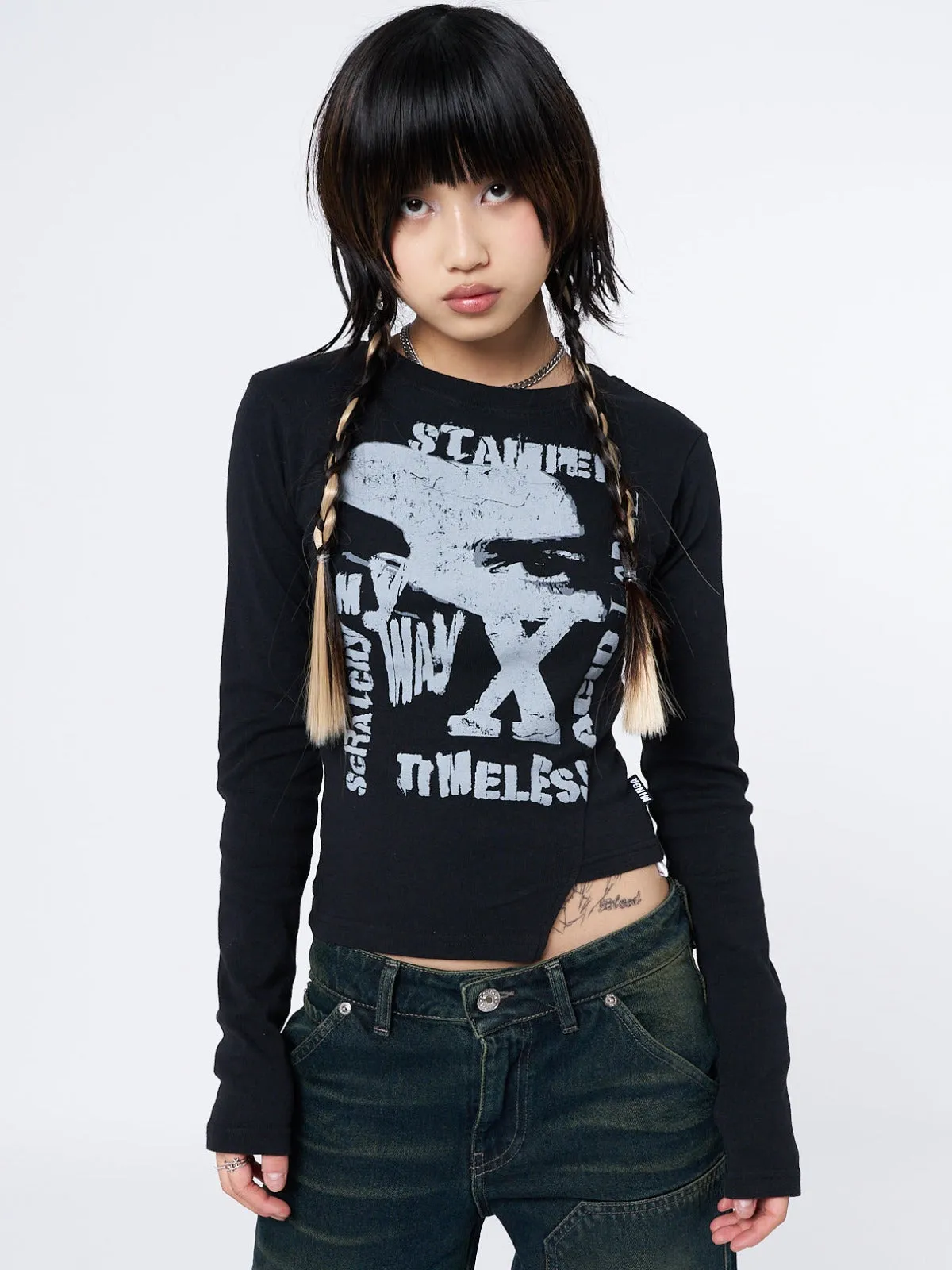 Acid Vision Black Asymmetric Top sold by Minga London product image thumbnail 4