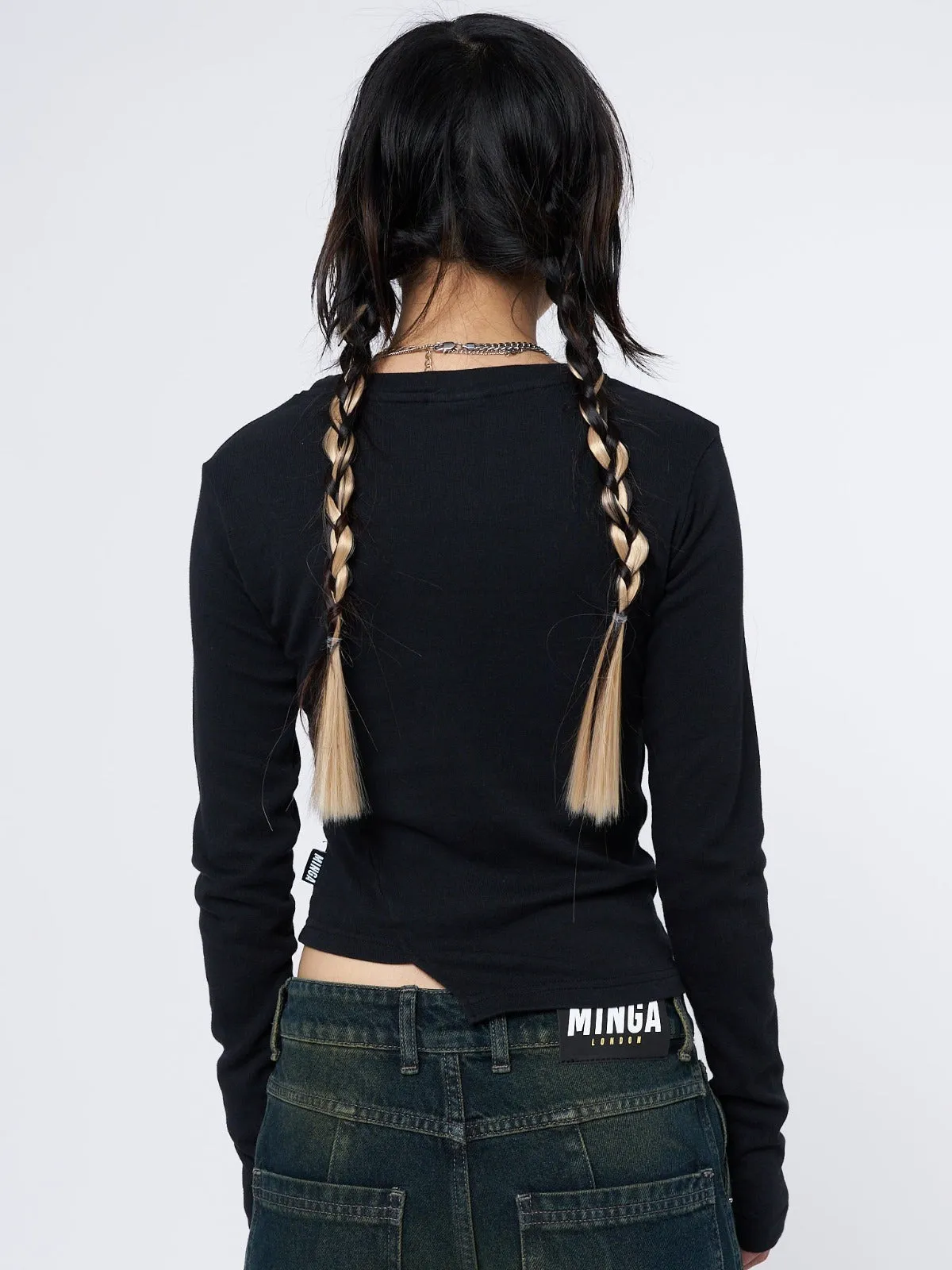 Acid Vision Black Asymmetric Top sold by Minga London product image thumbnail 5