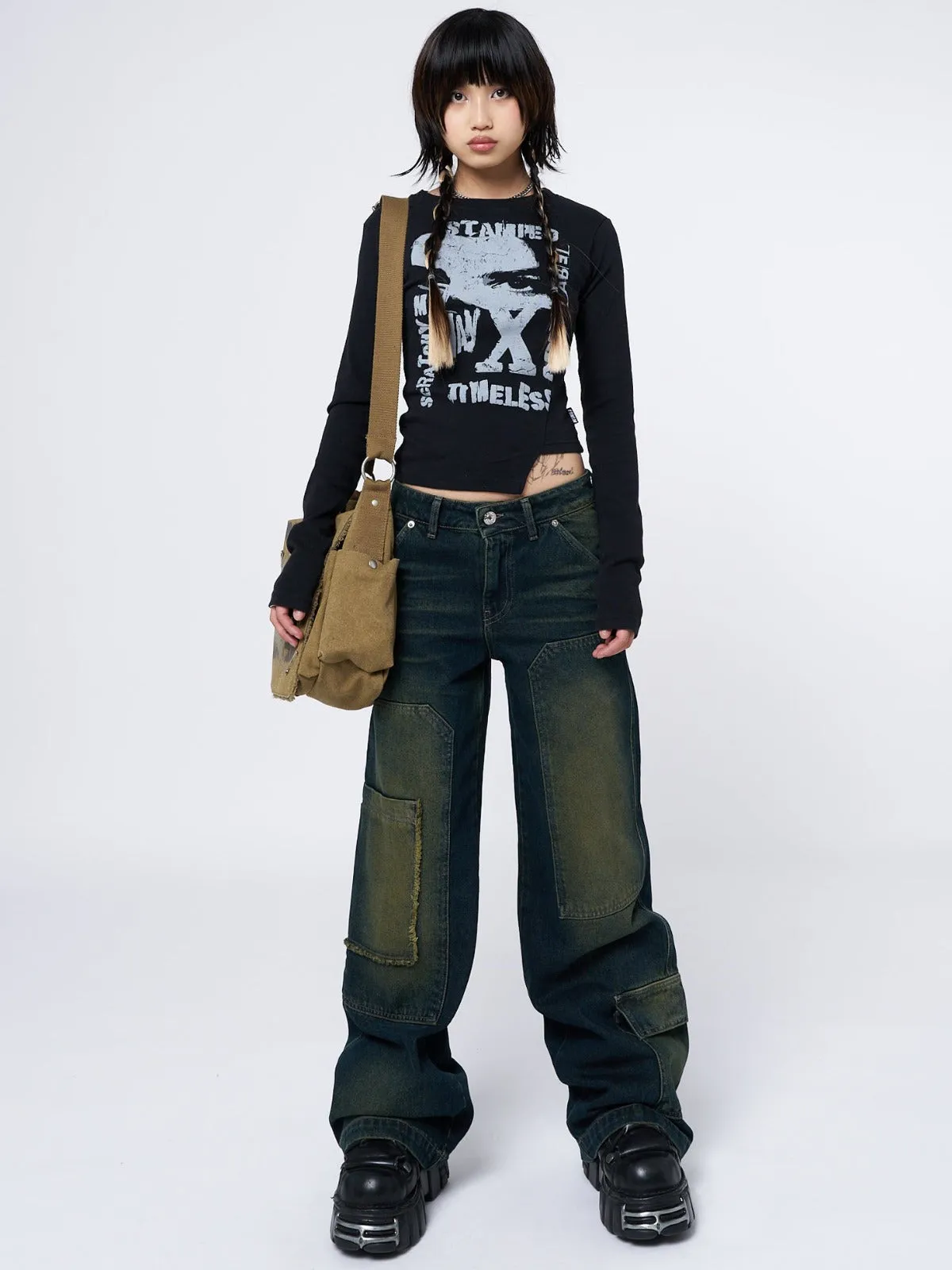 Acid Vision Black Asymmetric Top sold by Minga London product image thumbnail 2