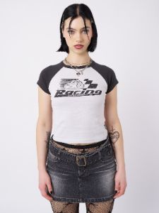 Motor Racing Raglan Baby Tee sold by Minga London
