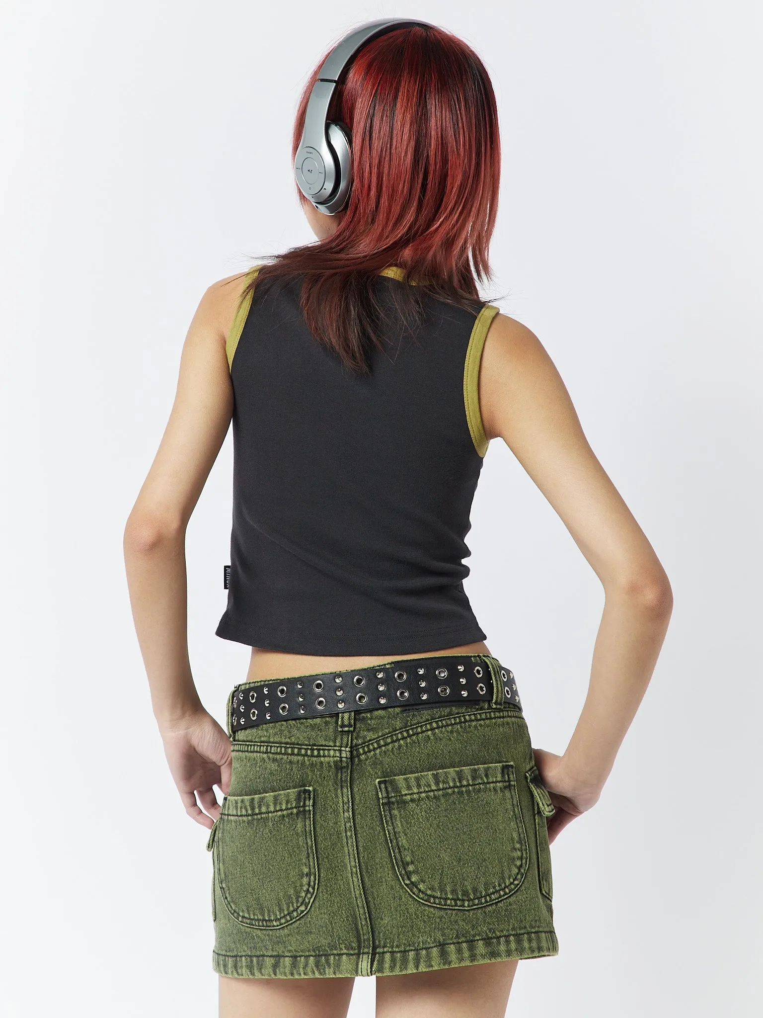 Skater Girl Graphic Ringer Vest Top sold by Minga London product image thumbnail 5