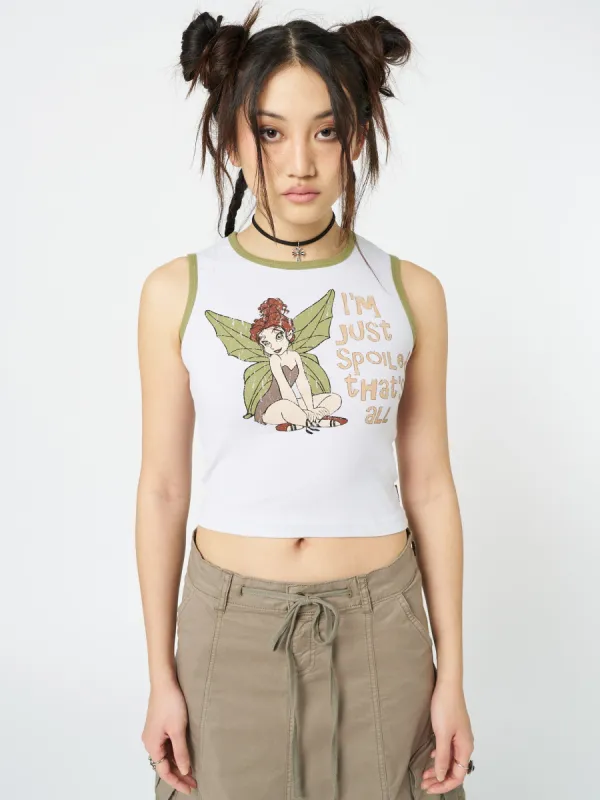 Ember Fairy Graphic Vest Top sold by Minga London