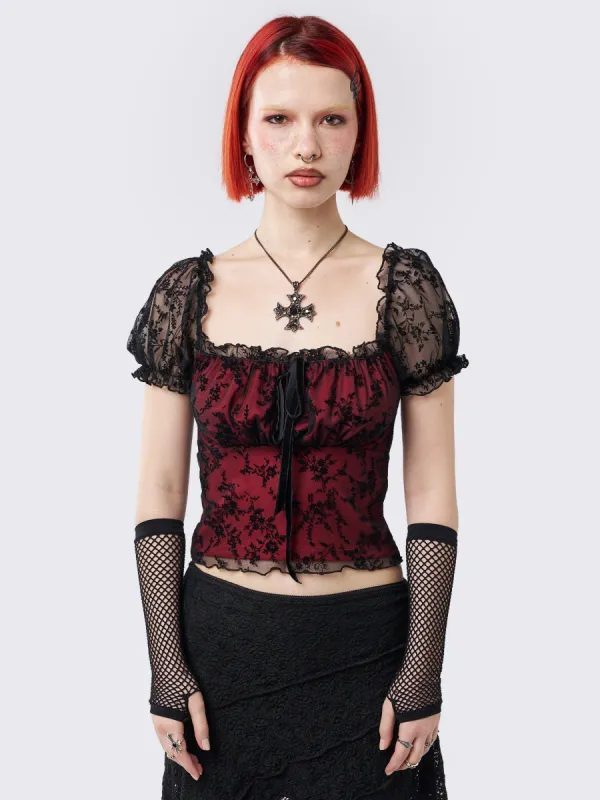 Odessa Floral Milkmaid Top sold by Minga London