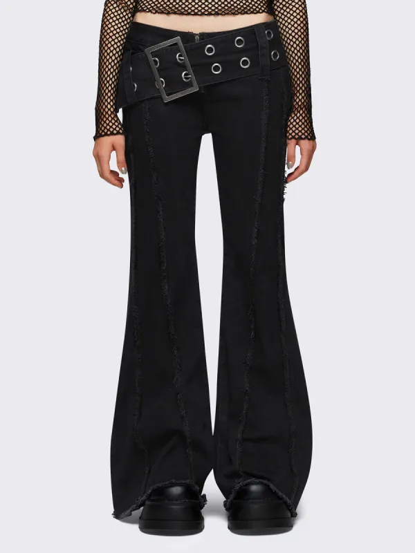 Gia Belted Flared Jeans sold by Minga London