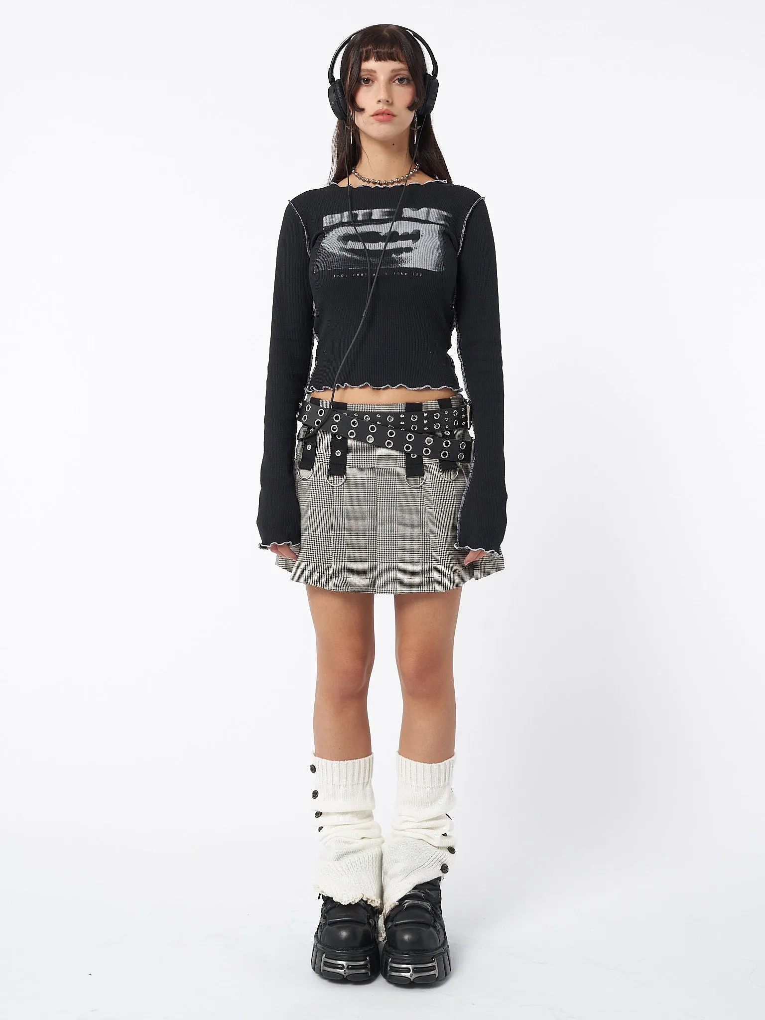 Bite Me Black Rib Top sold by Minga London product image thumbnail 2