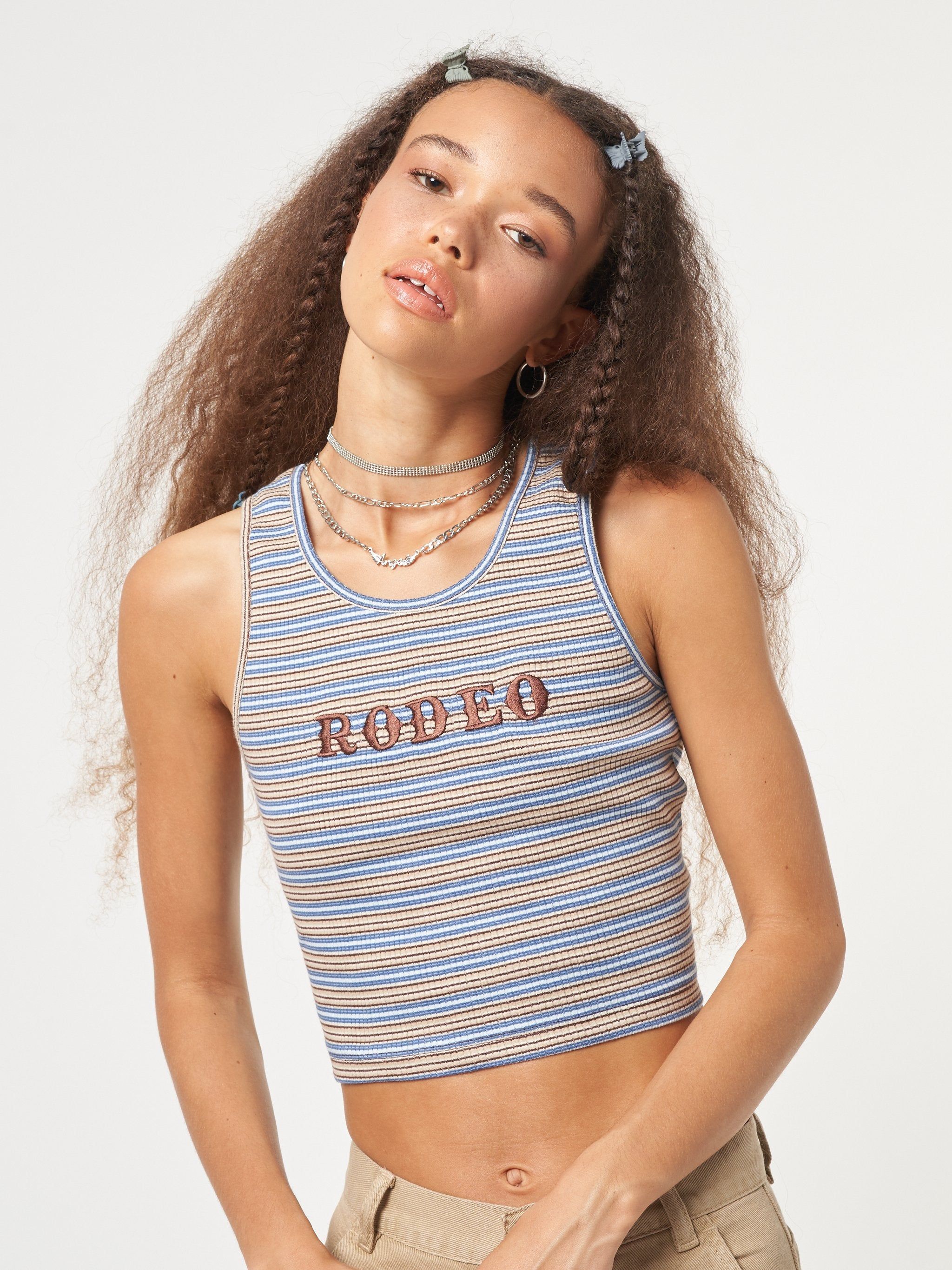 Rodeo Striped Vest Top sold by Minga London