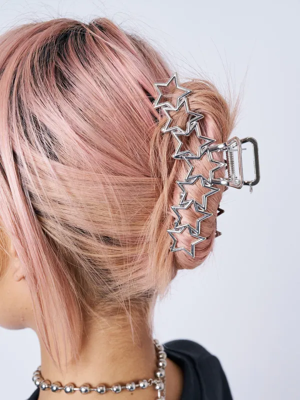 Stars Aligned Silver Claw Clip sold by Minga London