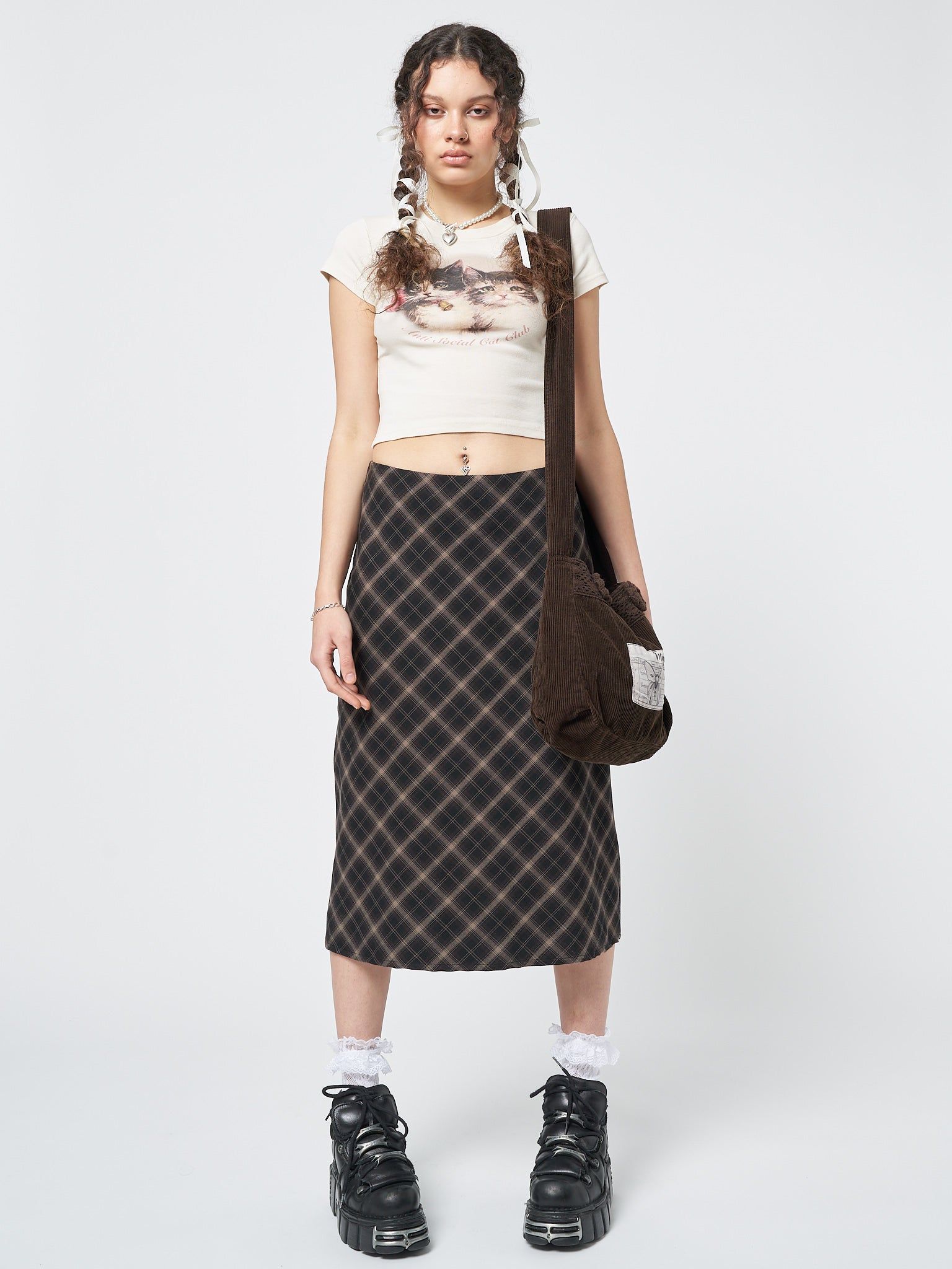 Beth Plaid Midi Skirt | Parallel