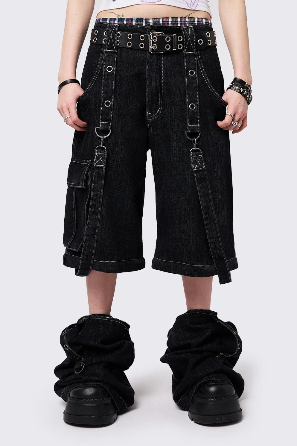 Trek Black Cargo Jeans sold by Minga London product image thumbnail 4