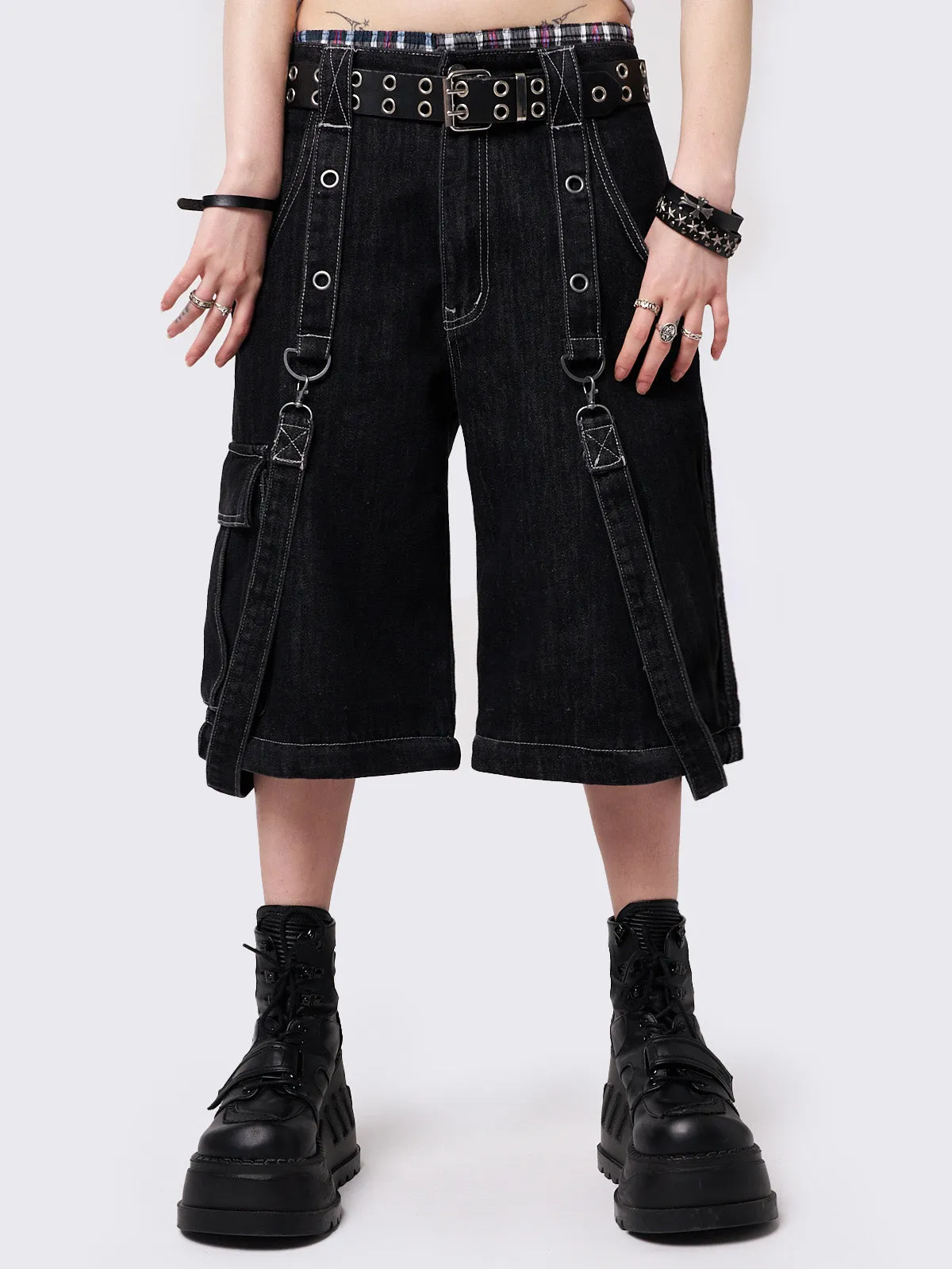 Minga London Trek Black Cargo Jeans | Parallel Minga London Trek Black Cargo Jeans | Parallel