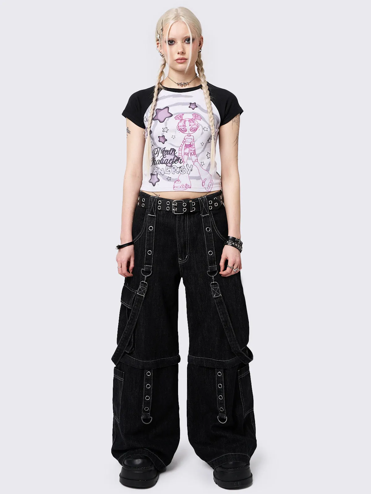 Trek Black Cargo Jeans sold by Minga London product image thumbnail 3