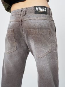 Brew Washed Brown Straight Jeans sold by Minga London