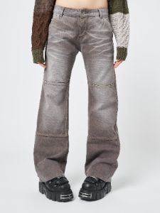 Brew Washed Brown Straight Jeans sold by Minga London