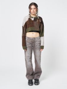 Brew Washed Brown Straight Jeans sold by Minga London