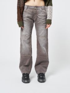 Brew Washed Brown Straight Jeans sold by Minga London