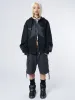 Celeste Star Black Oversized Zip Up Hoodie sold by Minga London