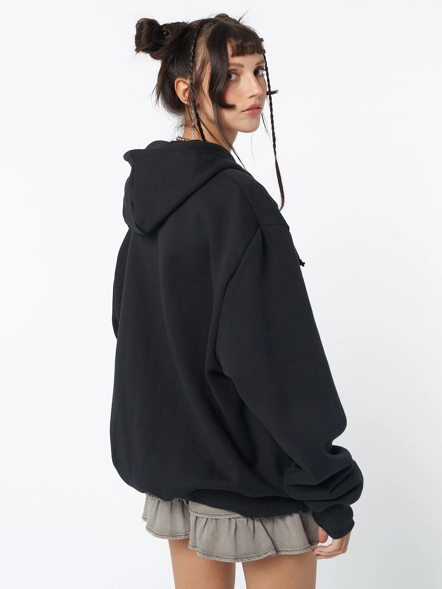 Skeleton Black Zip Up Hoodie sold by Minga London product image thumbnail 5