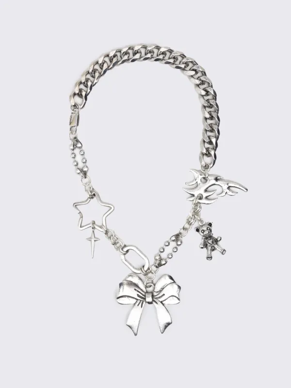 Sweet Dreams Silver Charm Necklace sold by Minga London