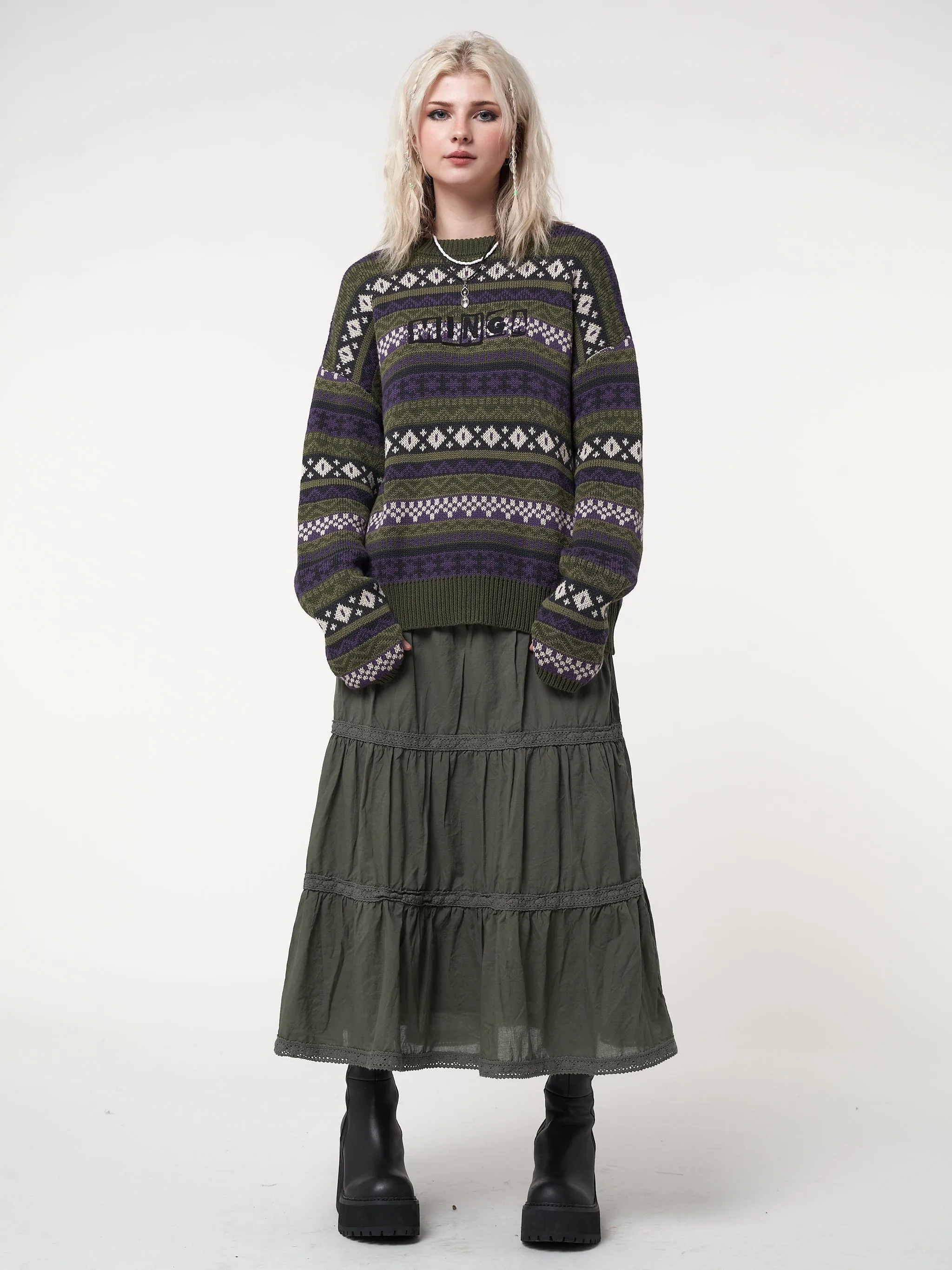 Aspen Jacquard Knit Jumper sold by Minga London product image thumbnail 3