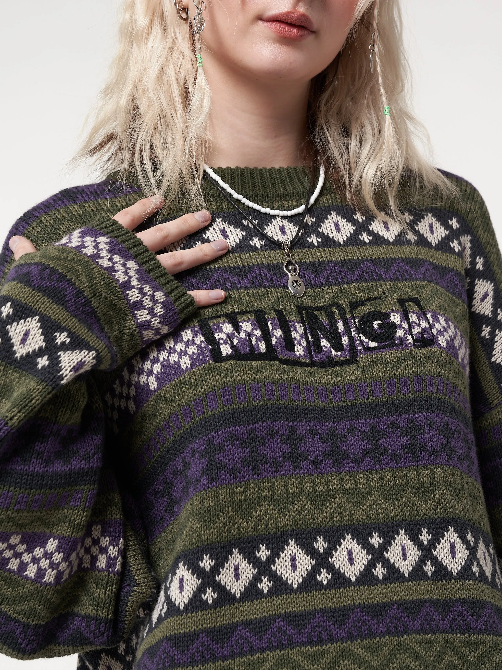 Aspen Jacquard Knit Jumper sold by Minga London product image thumbnail 5