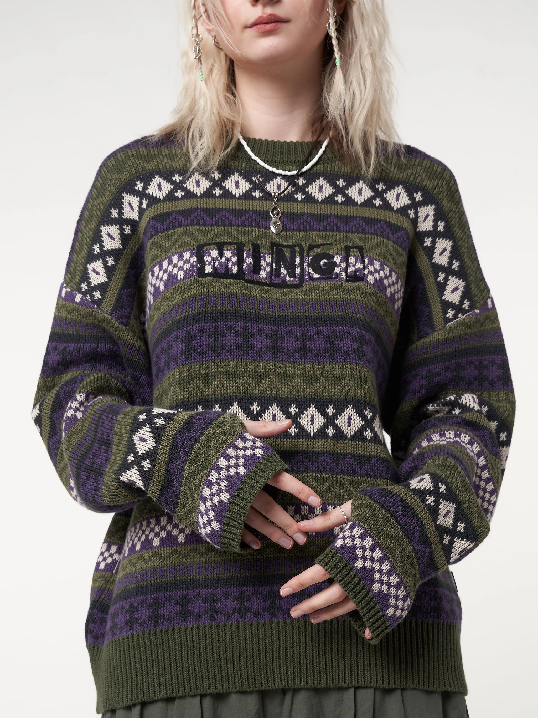Aspen Jacquard Knit Jumper sold by Minga London product image thumbnail 2